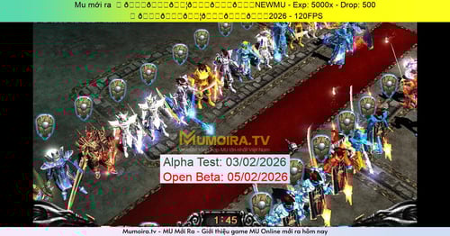 Mu Mới ra, ׅ 𝄂𝄚𝅦𝄚𝄞𝅄NEWMU - Season 6 - Exp: 5000x - Drop: 500% -  ׅ 𝄂𝄚𝅦𝄚𝄞𝅄2026 - 120FPS