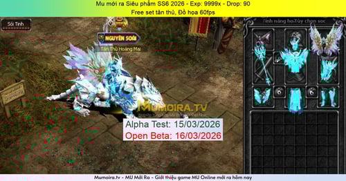 Mu Mới ra,Siêu phẩm SS6 2026 - Season 6 - Exp: 9999x - Drop: 90% - Free set tân thủ, Đồ họa 60fps
