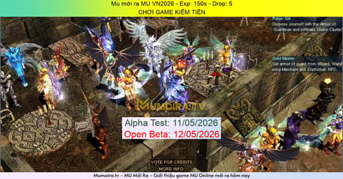 Mu Mới ra,MU VN2026 - Season 2 - Exp: 150x - Drop: 5% - CHƠI GAME KIẾM TIỀN